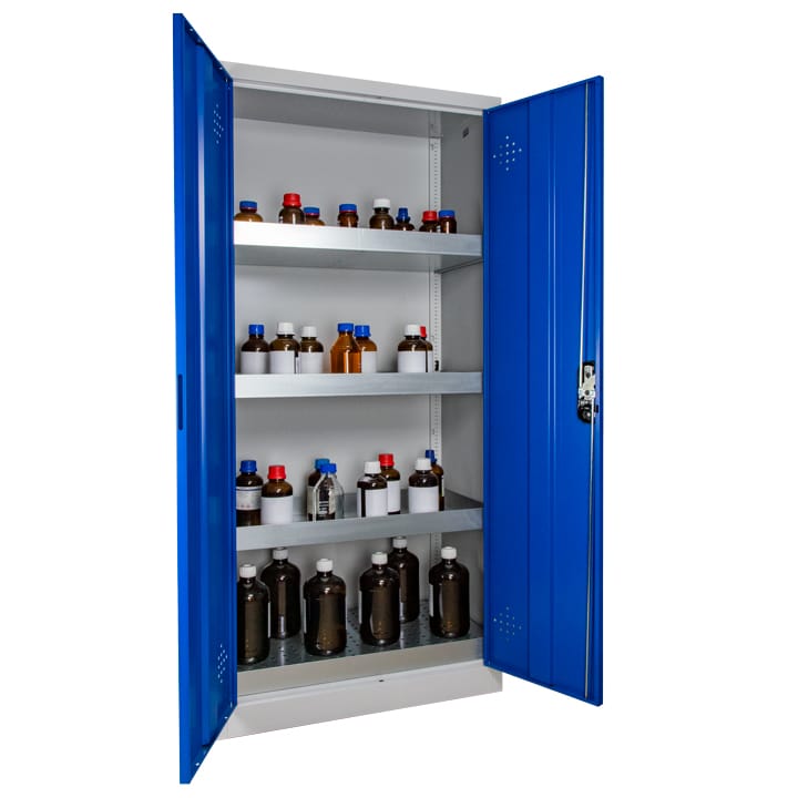 2- blue door working cover safety cabinet