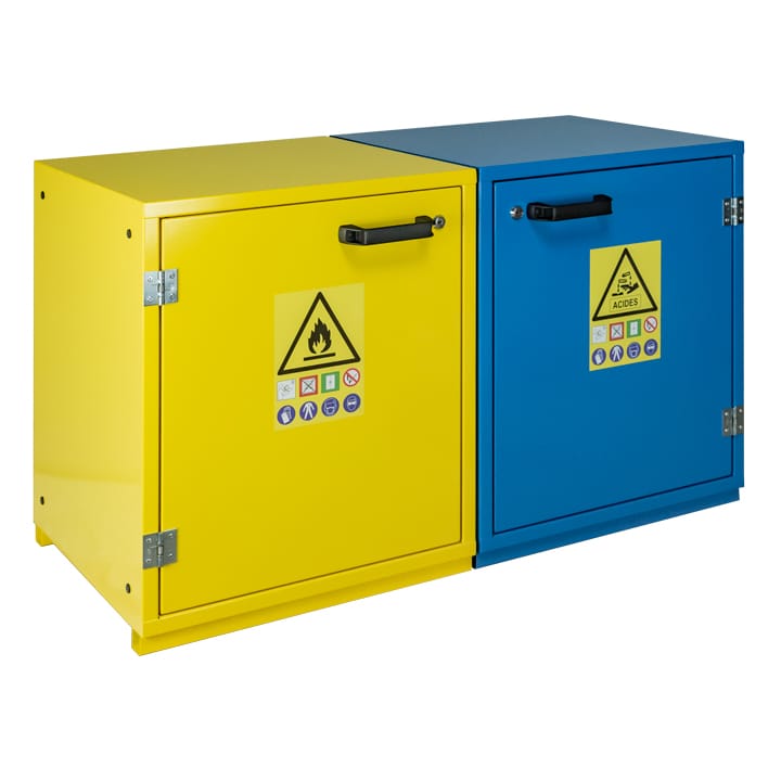 2- door underbench safety cabinet for acids and flammables