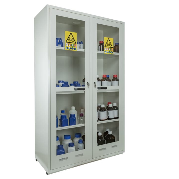 2- glass door tall safety cabinet