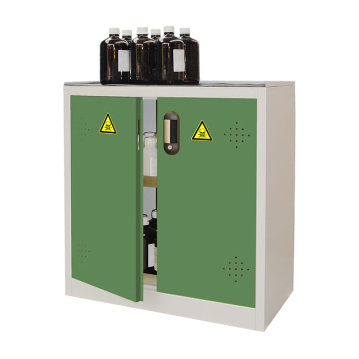 2- green door working cover safety cabinet