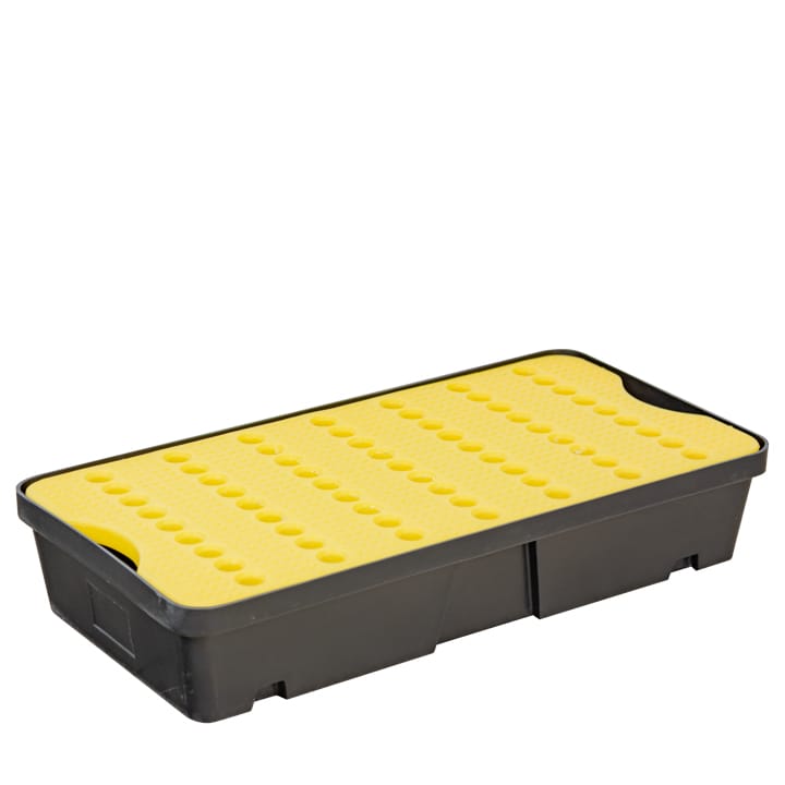 Containment sump built in black polyethylene + perforated cover plate - 30L