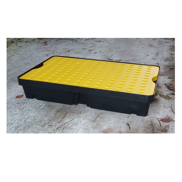 Containment sump built in black polyethylene + perforated cover plate - 60L