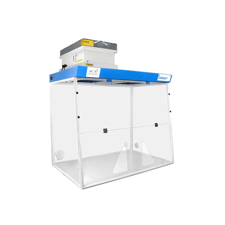 Ductless fume hood 1200 mm - 1 Module - for liquid - two openings