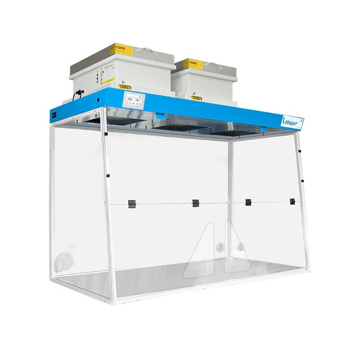 Ductless fume hood 1500 mm - 2 modules - for liquid - two openings