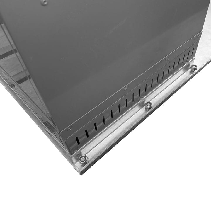Floor mounting base for outdoor cabinet