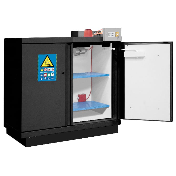 Safety cabinet 90 min for lithium batteries 2 doors + VIG190 + 2 E35LI