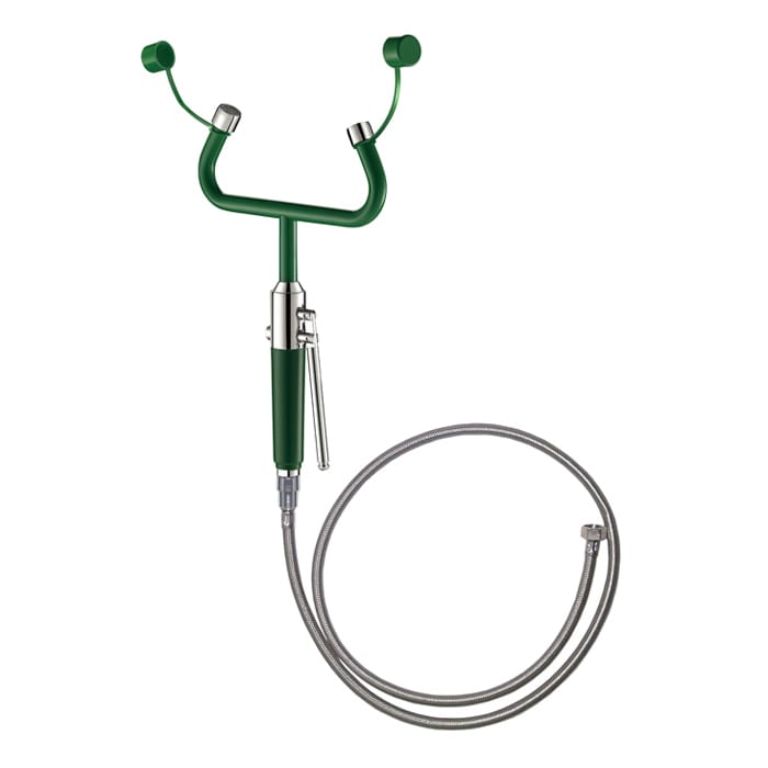 Safety eye-washer - wall mounted for indoor use
