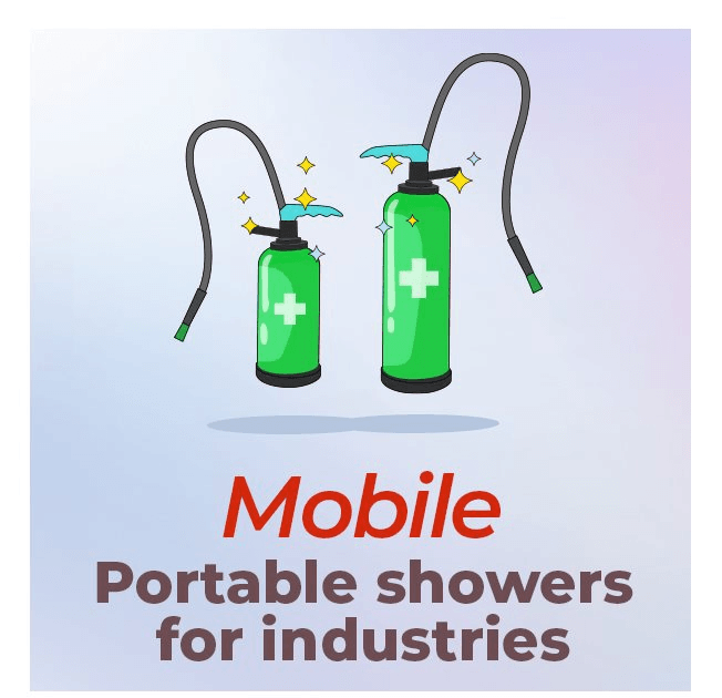 Self-contained portable showers by Ecosafe