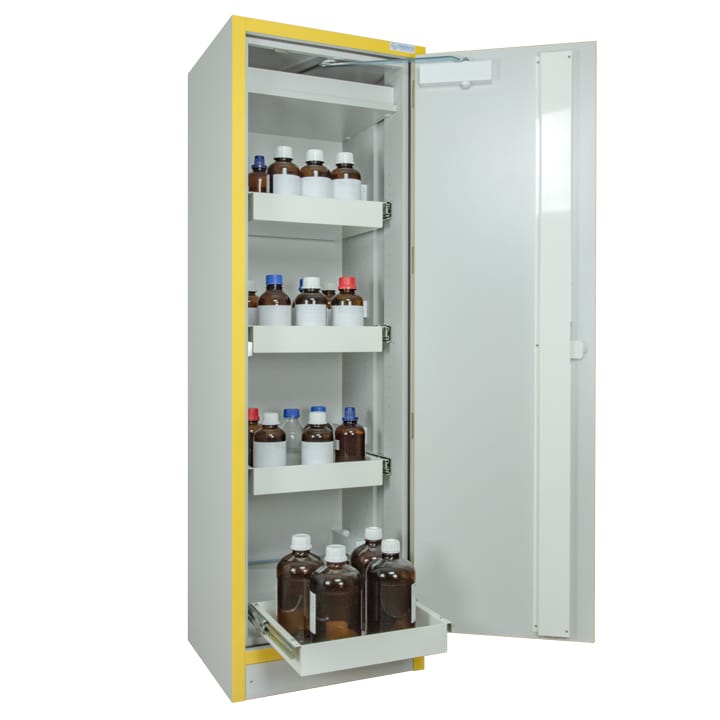 1- door tall safety cabinet Type 30 with 4 sliding drawers