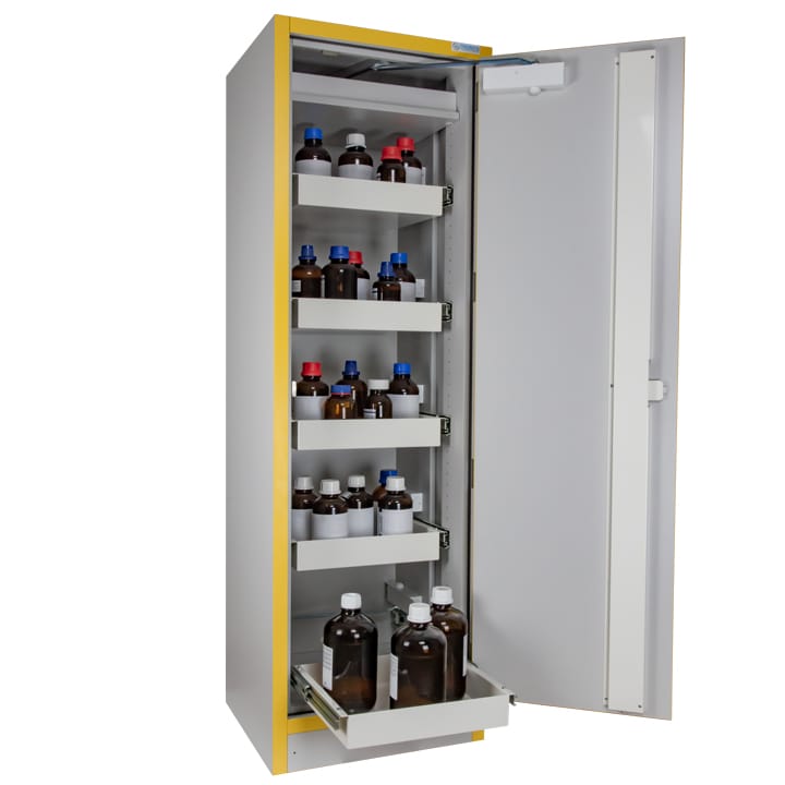 1- door tall safety cabinet Type 30 with 5 sliding drawers