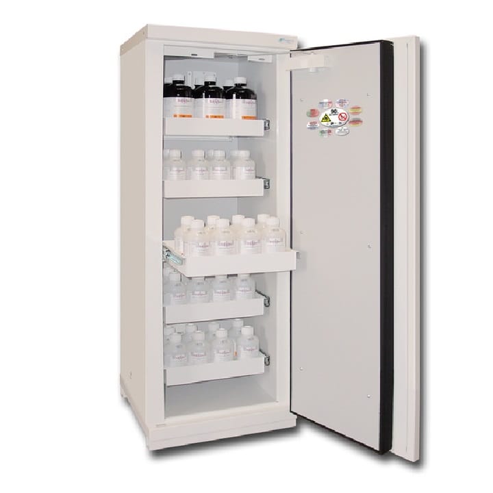 1- door tall safety cabinet Type 90 with 6 sliding drawers