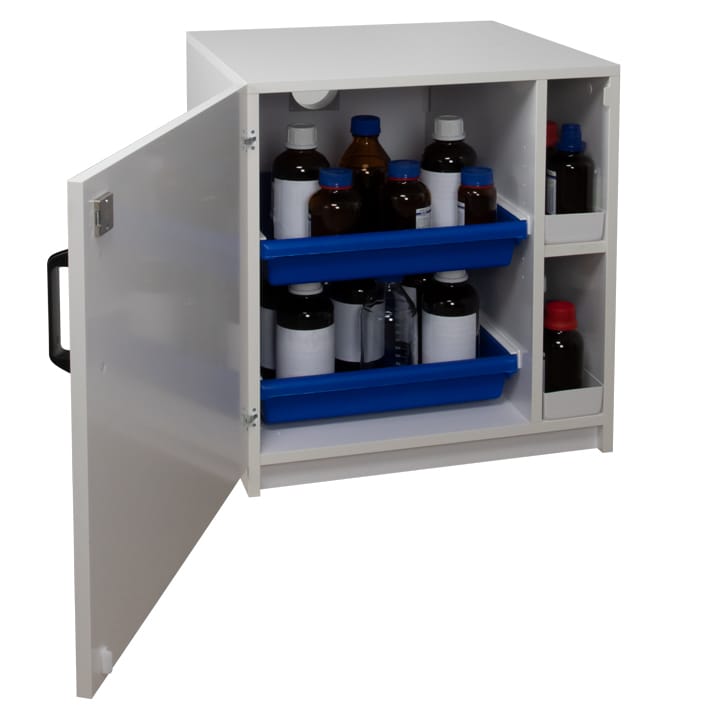 1- door underbench melamine safety cabinet for acids and bases