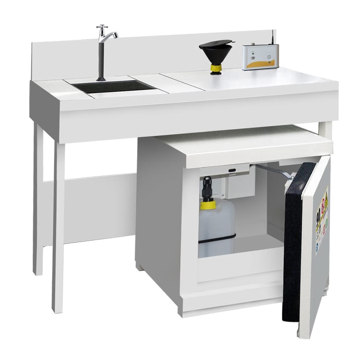 1- door underbench safety cabinet Type 90 - with waste recovery