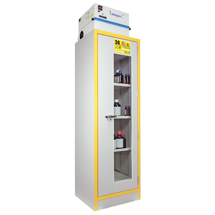 1- glass door tall safety cabinet Type 30 with filtration