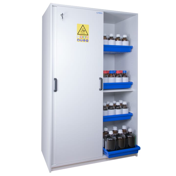 2- door tall PVC safety cabine for acids and bases