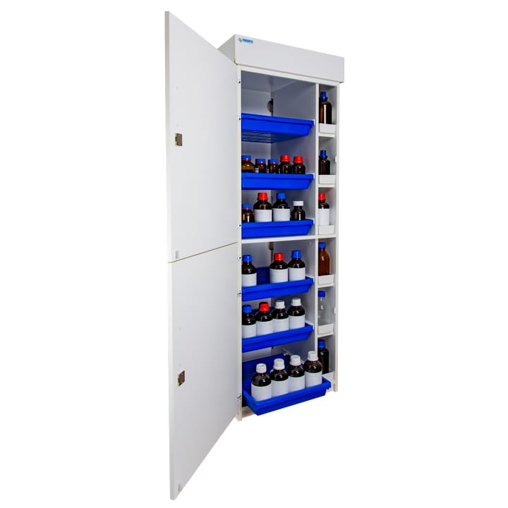 2- door tall PVC safety cabinet for acids and bases