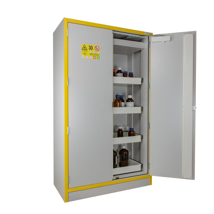 2- door tall safety cabinet Type 30 with 4 sliding drawers