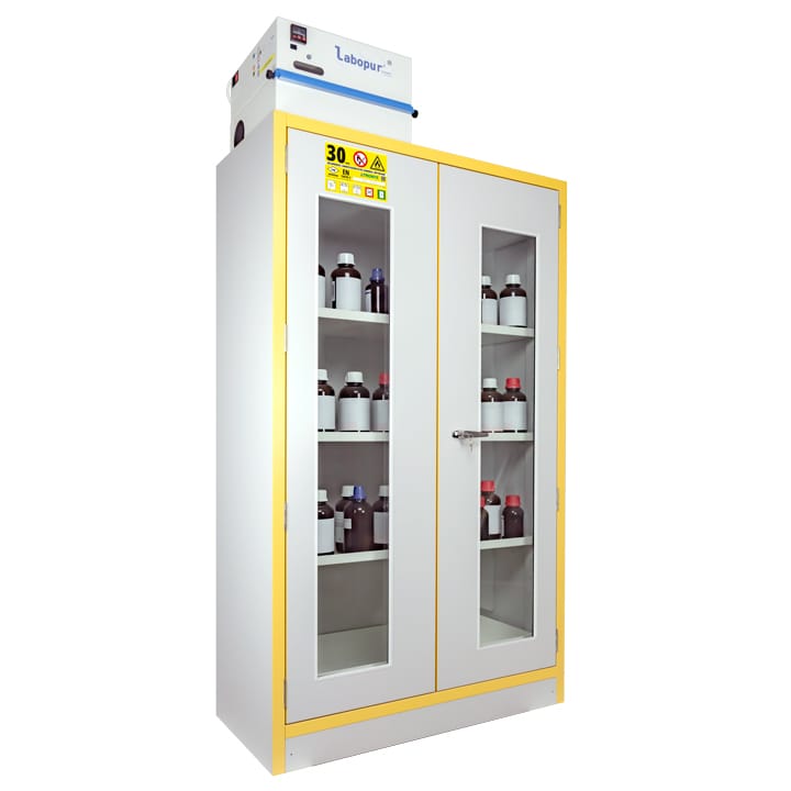 2- glass door tall safety cabinet Type 30 with filtration