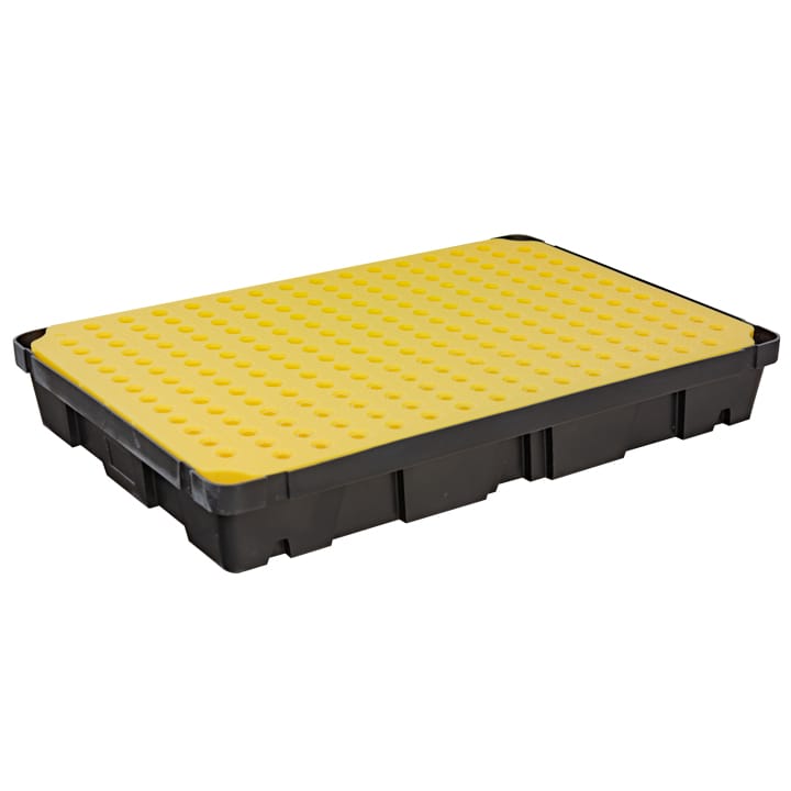 Containment sump built in black polyethylene + perforated cover plate - 100L