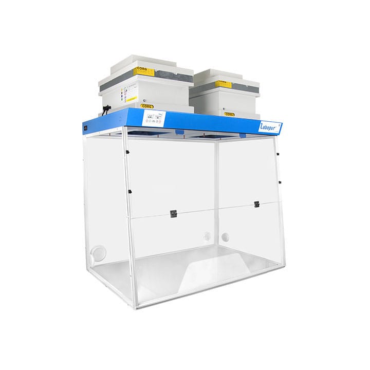Ductless fume hood 1200 mm - 2 Modules - for clean room - one opening