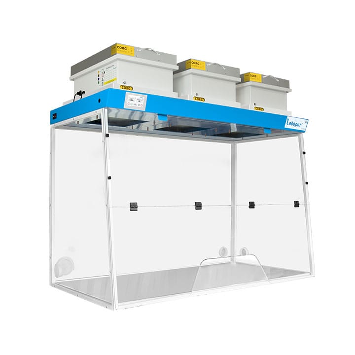Ductless fume hood 1500 mm - 3 modules - for liquid - one opening