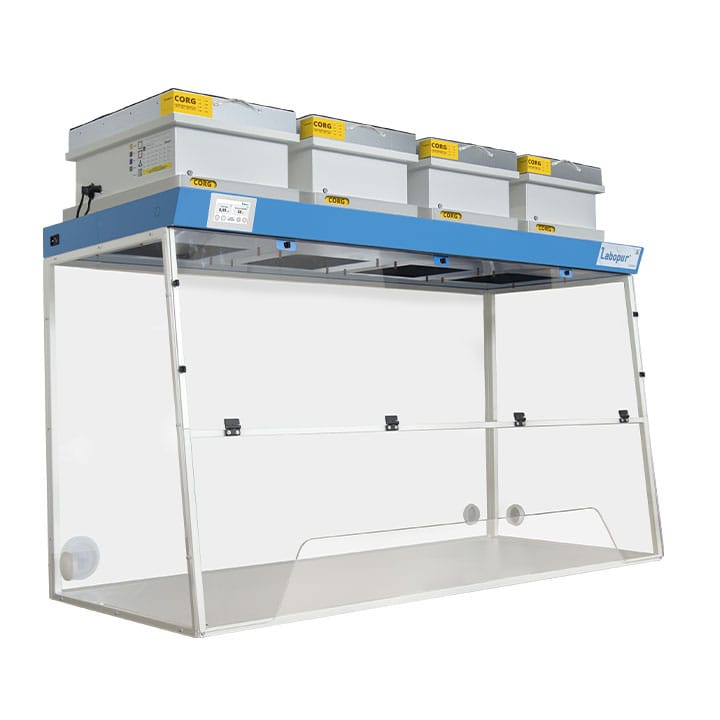 Ductless fume hood 1800 mm - 4 modules - for liquid - Large opening