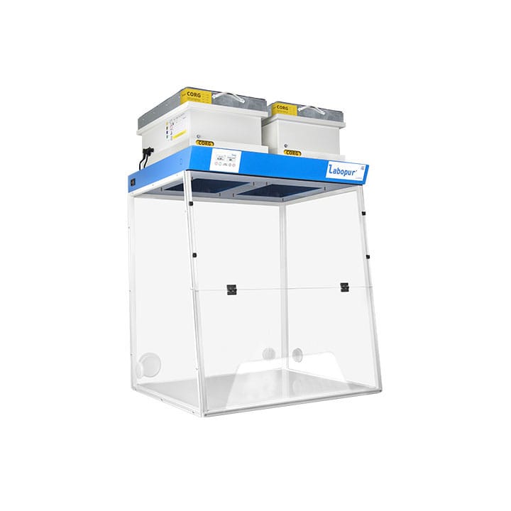 Ductless fume hood 900 mm - 2 Modules - for liquid - one opening