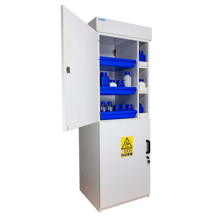 Eco-designed safety cabinet for acids and bases - High 2 hinged doors