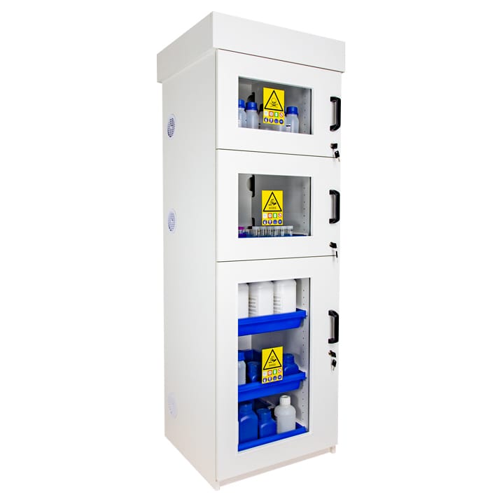 Eco-designed safety cabinet for acids and bases - High 3 swinging doors