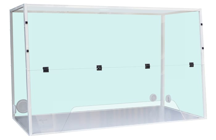 Fume hood LABOPUR® H15 for a connection to the outside - 1 large trapezoidal opening