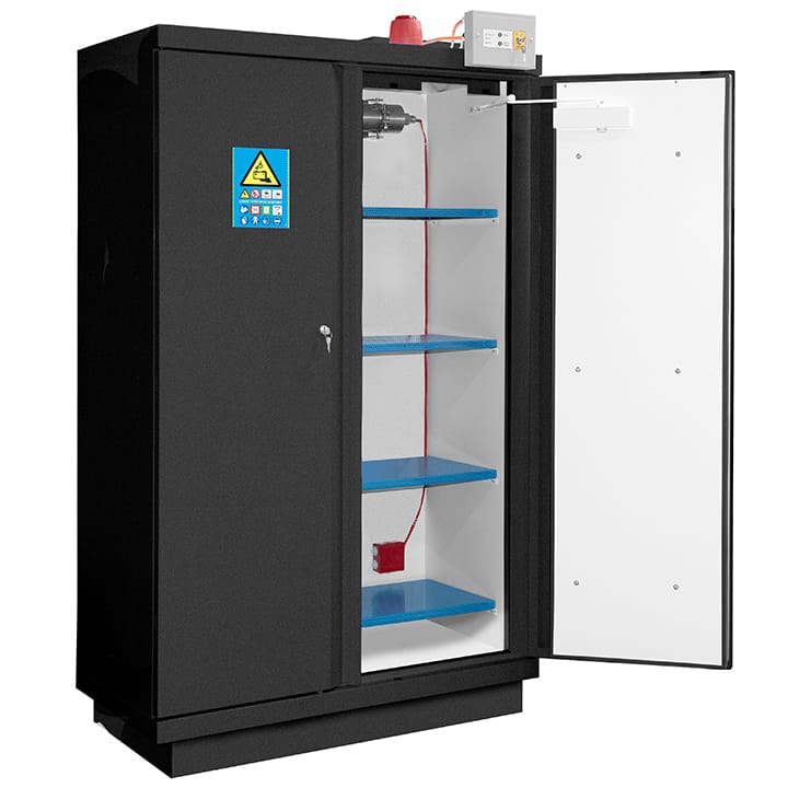 Safety cabinet 90 min for lithium batteries High 2 doors + VIG290 + 4 E35LI