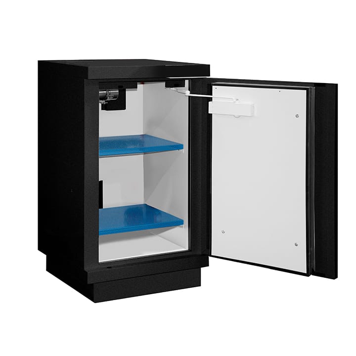 Safety cabinet 90 min lithium batteries Counter 1 door with 1 fire extinguisher EX100LI + 2 shelves E48LI