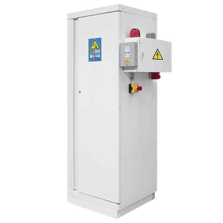 Safety cabinet 90 min lithium batteries hight 1 door + 4 E48Li + Vig190