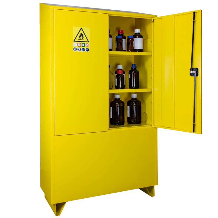 Safety cabinet for flammable products - With CO2 extinguisher