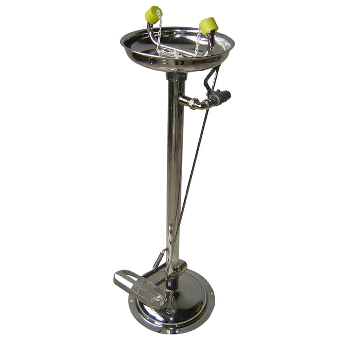 Safety eye-washer for indoor use