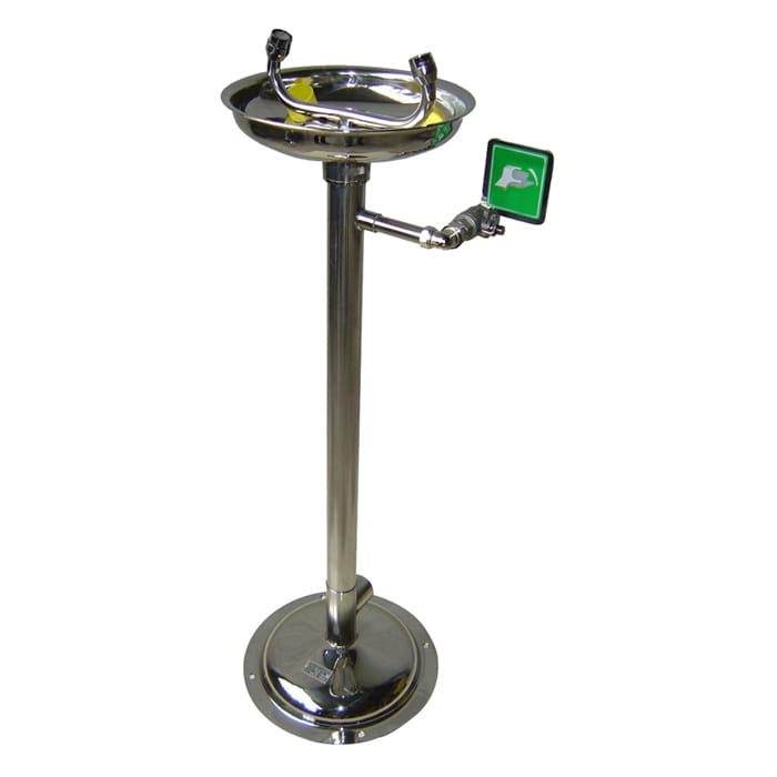 Safety eye-washer for indoor use