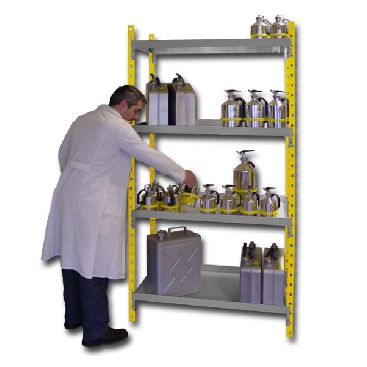 Safety shelving built in steel - 4 shelves