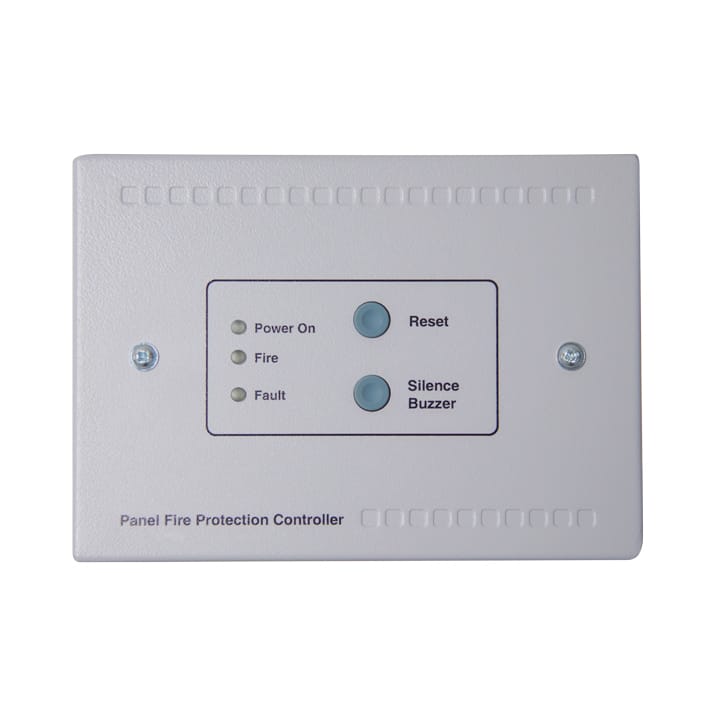Security and control kit including visual and audible alarm, control box, smoke detector, fire extinguisher EX100LI
